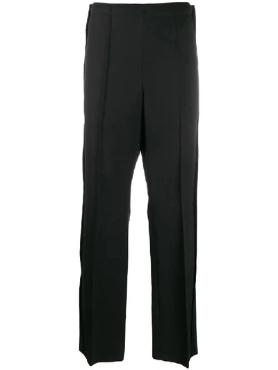 Shop Maison Margiela Front Pleat Tailored Trousers In Black