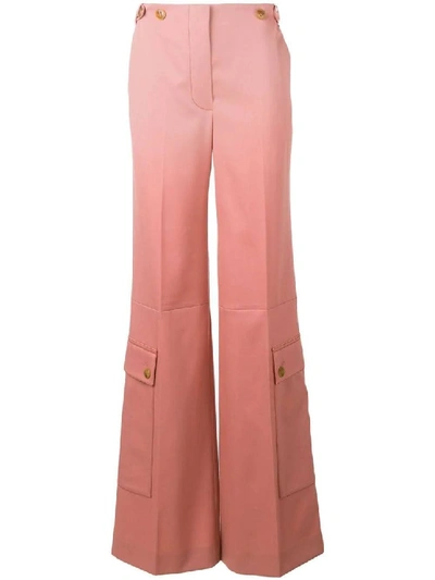 Shop Sonia Rykiel Pink Wide Leg Pants In Neutrals