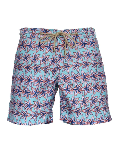 Shop Thorsun Titan Leaf Swim Shorts In Blue