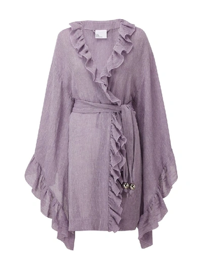 Shop Lisa Marie Fernandez Purple Anita Mini Robe