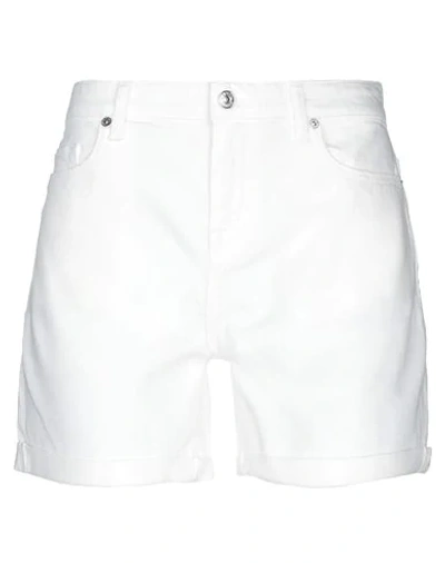 Shop 7 For All Mankind Denim Shorts In White
