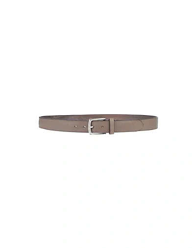 Shop Andrea D'amico Leather Belt In Dove Grey