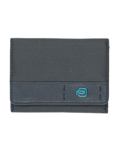 Shop Piquadro Wallet In Dark Blue