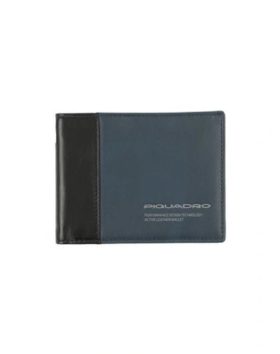 Shop Piquadro Wallets In Dark Blue