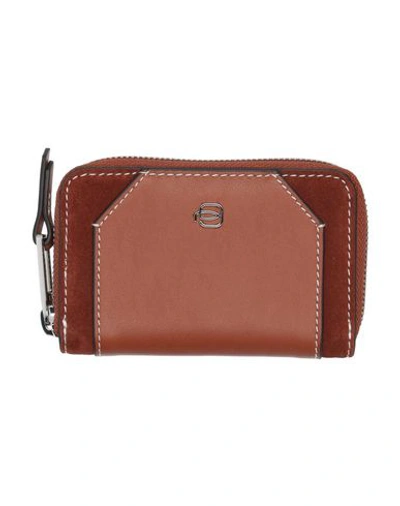 Shop Piquadro Key Ring In Tan