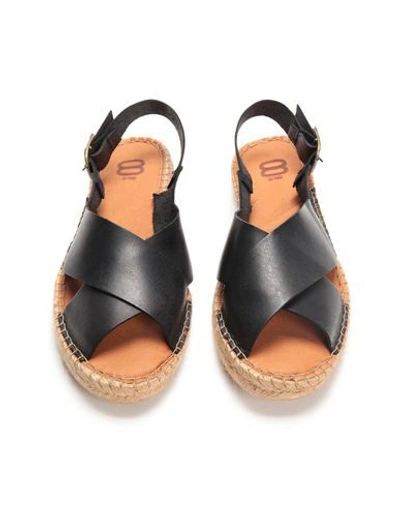 Shop 8 By Yoox Woman Sandals Black Size 6 Calfskin