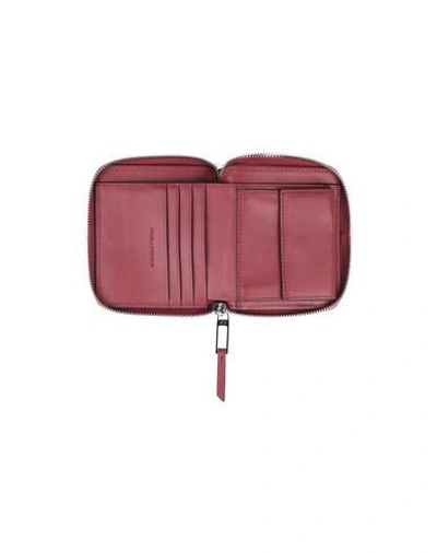 Shop Piquadro Wallet In Maroon