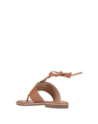 Shop Michael Michael Kors Toe Strap Sandals In Tan