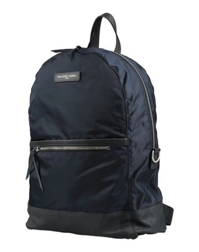 Shop Philippe Model Backpack & Fanny Pack In Dark Blue