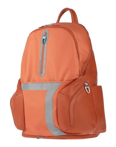 Shop Piquadro Backpacks In Orange