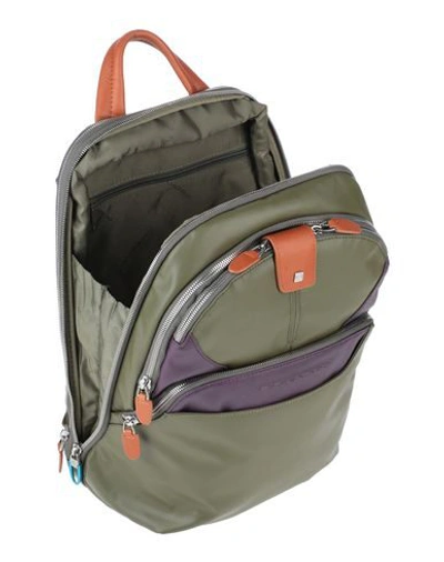 Shop Piquadro Backpacks & Fanny Packs In Military Green