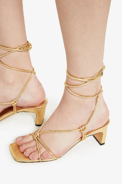 Shop Anine Bing Graham Sandals In Gold