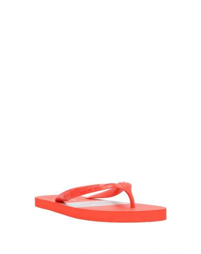 Shop Emporio Armani Flip Flops In Red