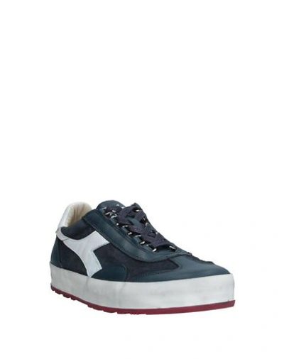 Shop Diadora Heritage Man Sneakers Blue Size 7 Soft Leather