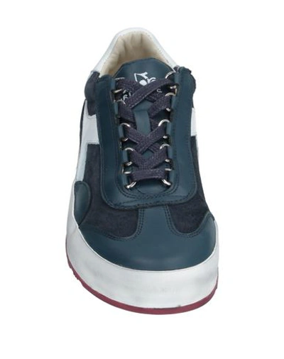 Shop Diadora Heritage Man Sneakers Blue Size 7 Soft Leather