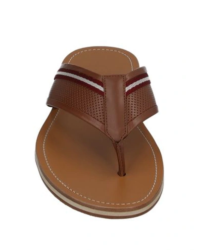 Shop Bally Flip Flops In Brown