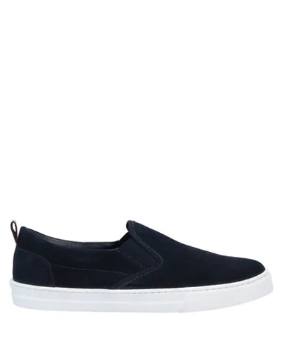 Shop A.testoni Sneakers In Dark Blue
