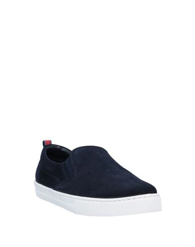 Shop A.testoni Sneakers In Dark Blue