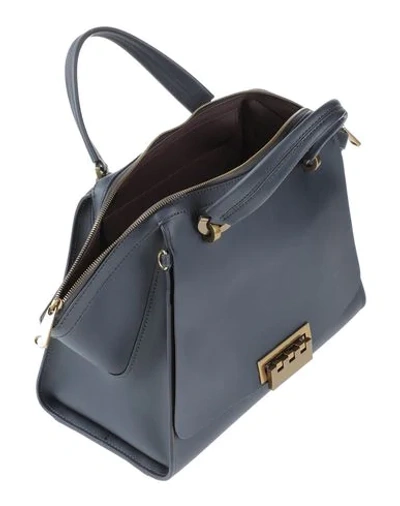 Shop Zac Posen Handbag In Dark Blue