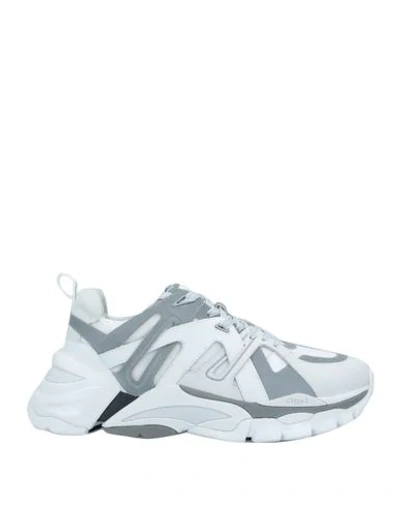 Shop Ash Man Sneakers White Size 8 Calfskin, Textile Fibers