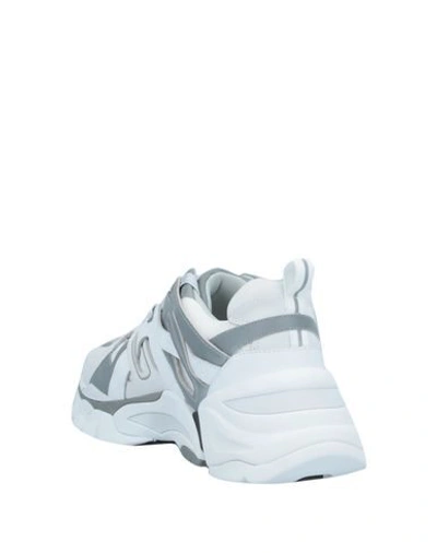 Shop Ash Man Sneakers White Size 8 Calfskin, Textile Fibers