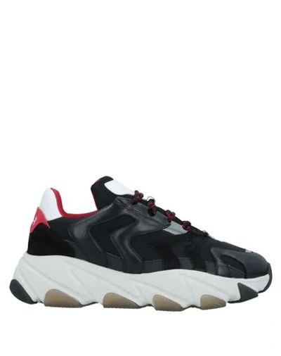 Shop Ash Man Sneakers Black Size 9 Calfskin, Textile Fibers