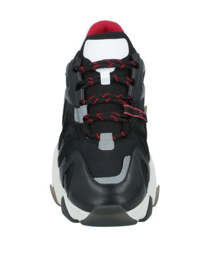 Shop Ash Man Sneakers Black Size 9 Calfskin, Textile Fibers