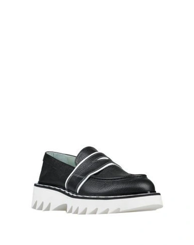 Shop Attimonelli's Loafers In Black