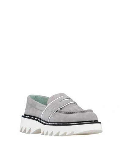 Shop Attimonelli's Loafers In Grey