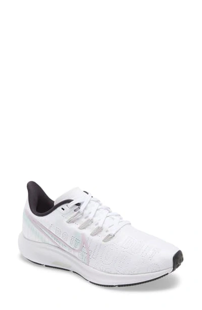 Shop Nike Air Zoom Pegasus 36 Premium Running Shoe In White/ Iced Lilac/ Black