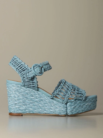 Shop Paloma Barceló Paloma Barcelò Wedge Shoes Shoes Women Paloma Barcelò In Blue