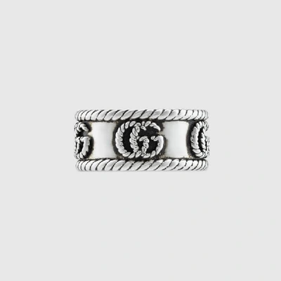 Shop Gucci Double G Ring In Silver