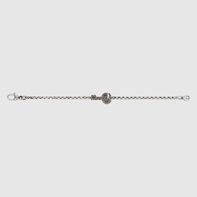 Shop Gucci Double G Key Bracelet In Silver