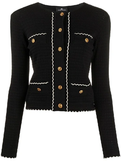 Shop Elisabetta Franchi Black Cardigan