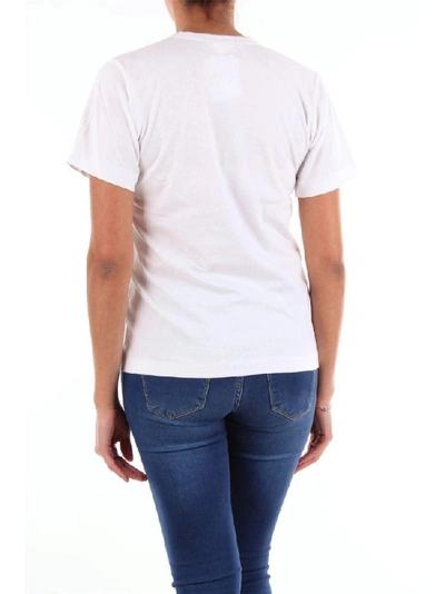 Shop Comme Des Garçons Women's White/black Cotton T-shirt