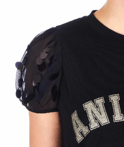 Shop Aniye By Women's Black Cotton T-shirt