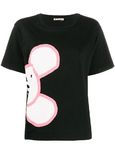 Shop Marni Black Cotton T-shirt