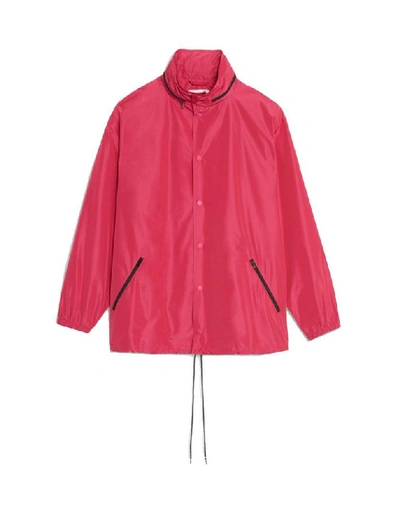 Shop Balenciaga Purple Polyester Outerwear Jacket