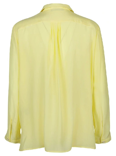 Shop Aragona Women's Yellow Silk Blouse
