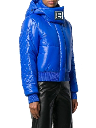 Shop Off-white Blue Polyamide Down Jacket