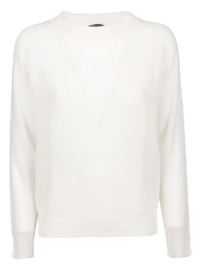 Shop Aragona Women's White Cashmere Sweater