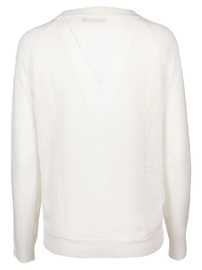 Shop Aragona Women's White Cashmere Sweater