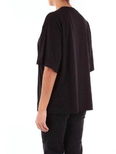 Shop Dries Van Noten Women's Black Cotton T-shirt