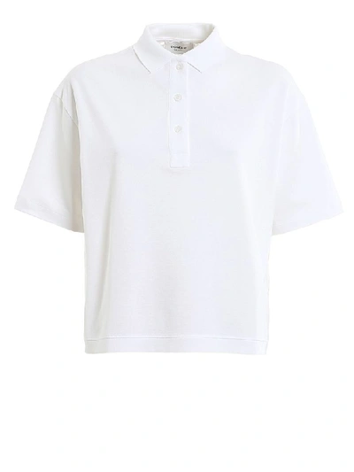 Shop Dondup Women's White Cotton Polo Shirt
