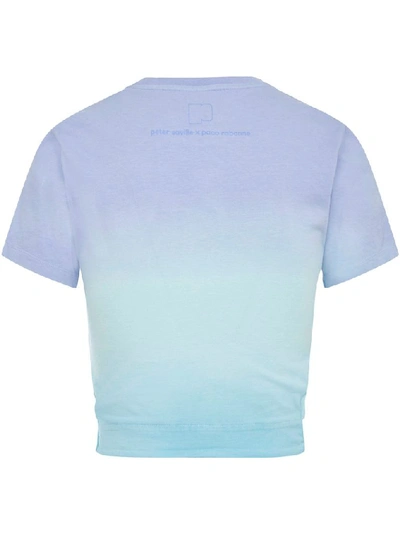Shop Paco Rabanne Women's Light Blue Cotton T-shirt