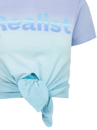 Shop Paco Rabanne Women's Light Blue Cotton T-shirt