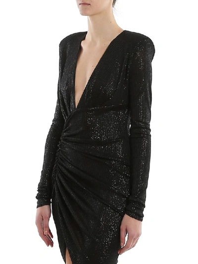 Shop Alexandre Vauthier Women's Black Polyester Dress