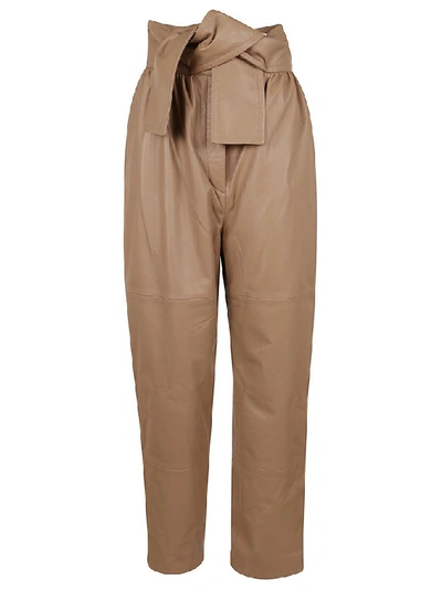 Shop Zimmermann Women's Beige Leather Pants