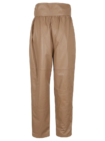 Shop Zimmermann Women's Beige Leather Pants