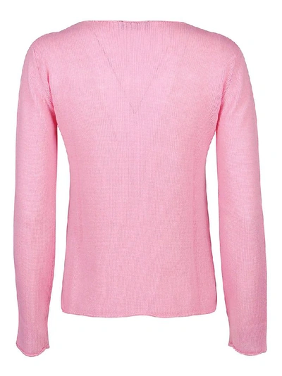 Shop Aragona Women's Pink Cashmere Sweater